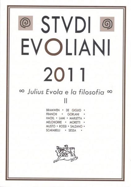 Studi evoliani 2011. Julius Evola e la filosofia - copertina
