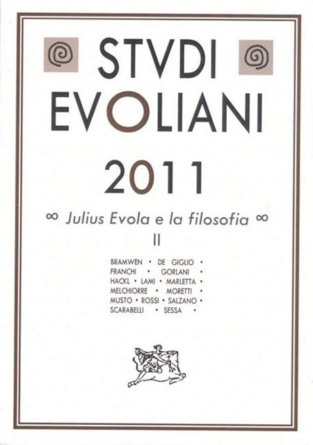 Studi evoliani 2011. Julius Evola e la filosofia - copertina