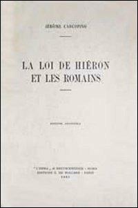 La loi de Hiéron et les romains (1914) - Jérôme Carcopino - copertina