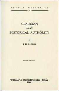 Claudian as an historical authority (1908) - J. H. E. Crees - copertina