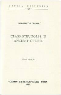 Class struggles in ancient Greece (1947) - M. O. Wason - copertina