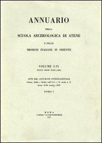 Annuario della Scuola archeologica di Atene e delle Missioni italiane in Oriente. Vol. 56 - copertina