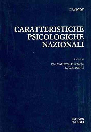 Caratteristiche psicologiche nazionali - Dean Peabody - copertina