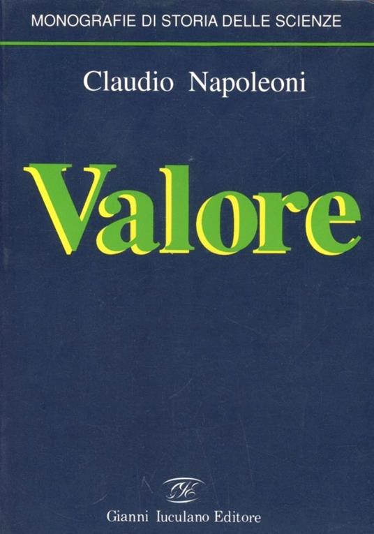 Valore - Claudio Napoleoni - copertina