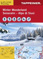 Winter wonderland Val di Funes. Carta topografica 1:25.000. Con panoramiche 3D. Ediz. italiana e tedesca