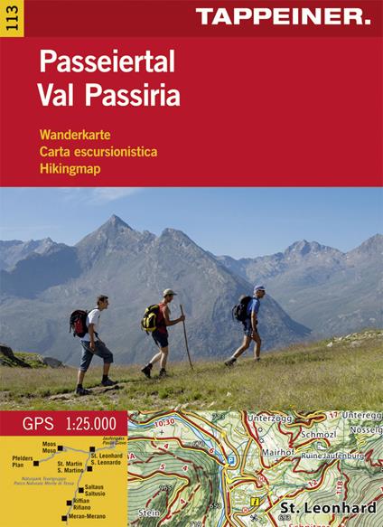Val Passiria. Carta escursionistica 1:25.000. Ediz. italiana, inglese e tedesca - copertina