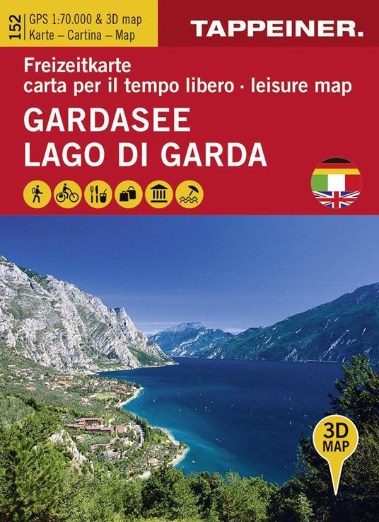Gardasee. Freizeitkarte-Lago di Garda. Carta per il tempo libero-Lake Garda. Leisure map - copertina