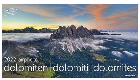 Dolomiti airphoto. Calendario 2022. Ediz. multilingue - copertina