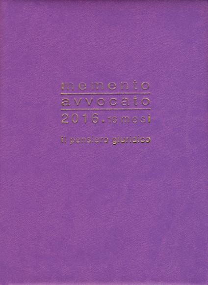 Memento avvocato 2016 16 mesi - copertina