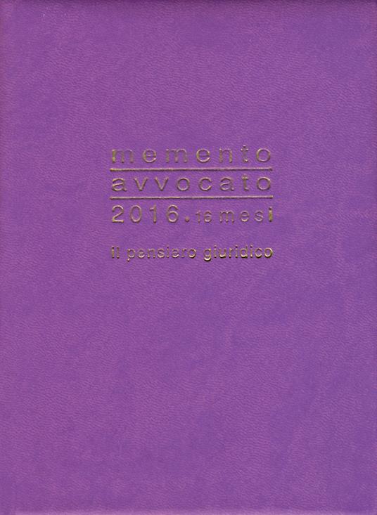 Memento avvocato 2016 16 mesi - copertina