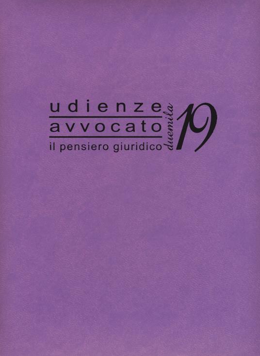 Udienze avvocato 2019. Il pensiero giuridico - copertina