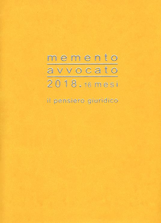 Memento avvocato 2018 16 mesi - copertina