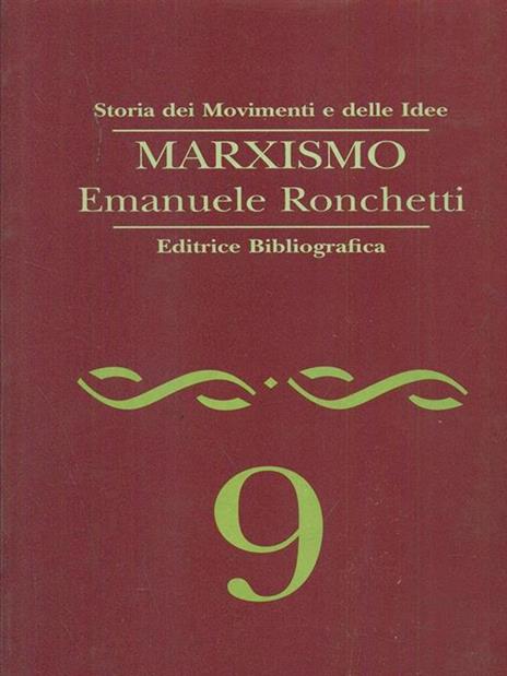 Marxismo - Emanuele Ronchetti - copertina