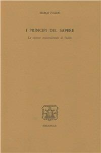 I principi del sapere. La visione trascendentale di Fichte - Marco Ivaldo - copertina