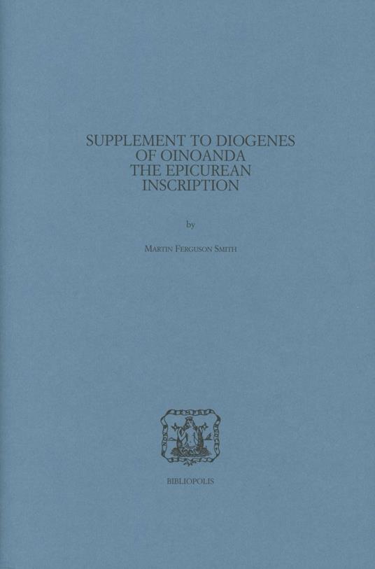 Supplement to Diogenes of Oinoanda - Martin Smith - copertina