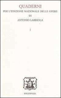 Quaderno per l'edizione nazionale delle opere di Antonio Labriola - copertina