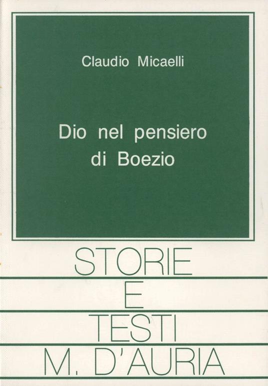 Dio nel pensiero di Boezio - Claudio Micaelli - copertina