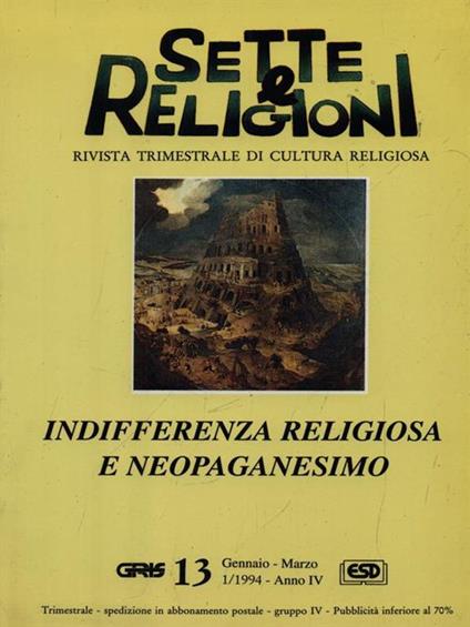 Indifferenza religiosa e neopaganesimo - copertina