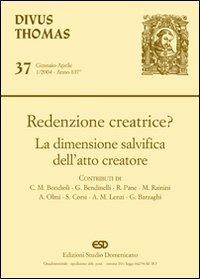Redenzione creatrice? La dimensione salvifica dell'atto creatore - copertina