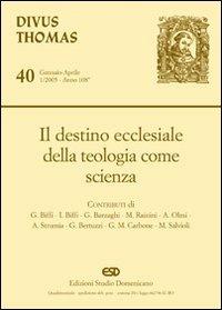 Divus Thomas (2005). Vol. 1: Destino ecclesiale della teologia - copertina