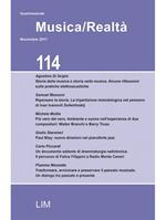 Musica/realtà (2017). Vol. 114: Novembre.