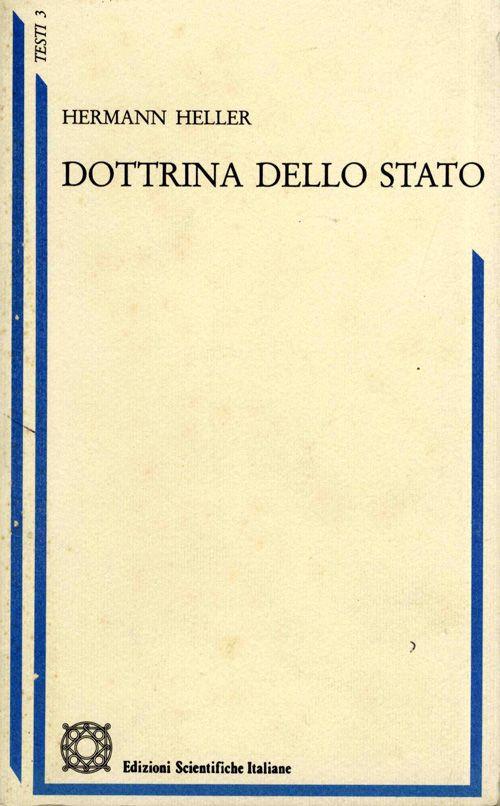 Dottrina dello Stato - Hermann Heller - copertina