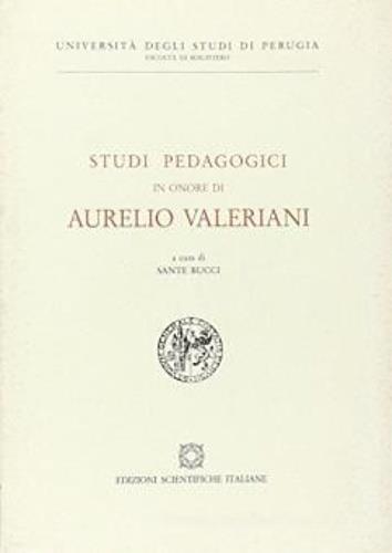 Studi pedagogici in onore di Aurelio Valeriani - copertina
