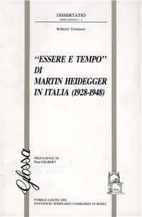 «Essere e tempo» di Martin Heidegger in Italia (1928-1948) - Roberto Tommasi - copertina