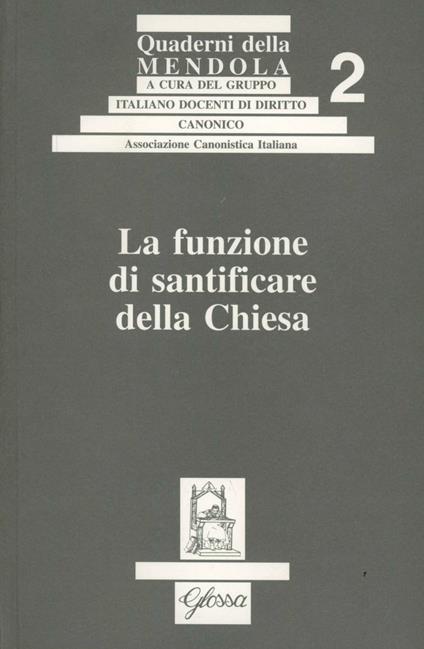 La funzione di santificare della Chiesa - copertina