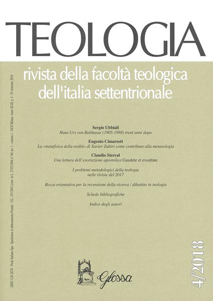 Teologia (2018). Vol. 4 - copertina