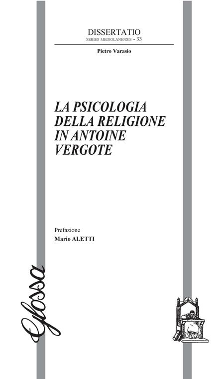La psicologia della religione in Antoine Vergote - Pietro Varasio - copertina
