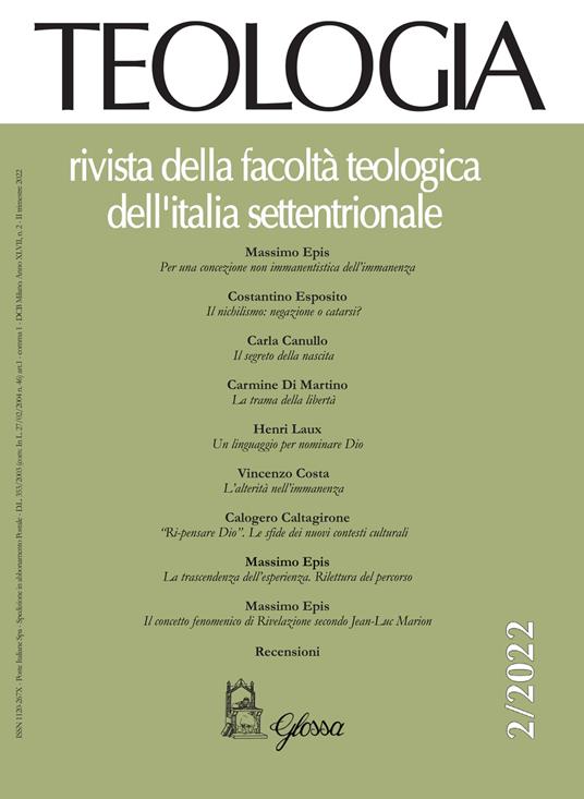 Teologia (2022). Vol. 2 - copertina