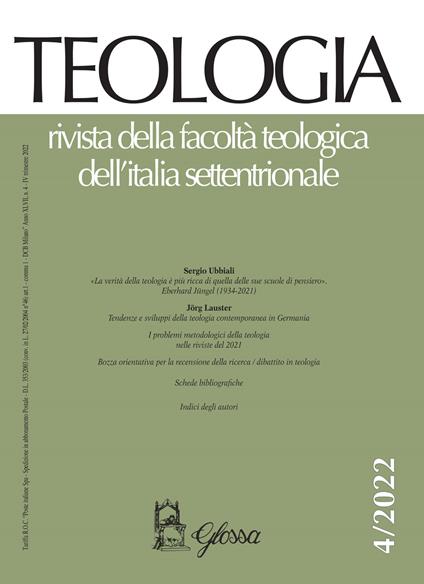 Teologia (2022). Vol. 4 - copertina