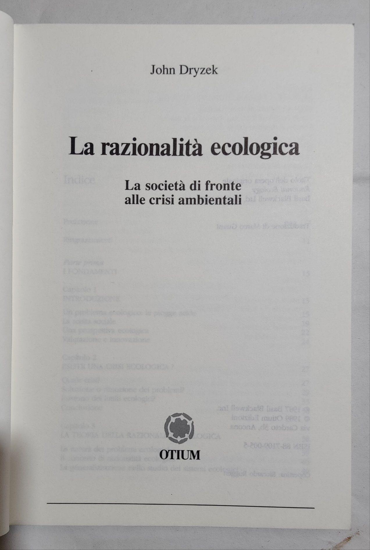 La razionalità ecologica