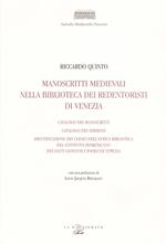Manoscritti medievali nella Biblioteca dei Redentoristi a Venezia