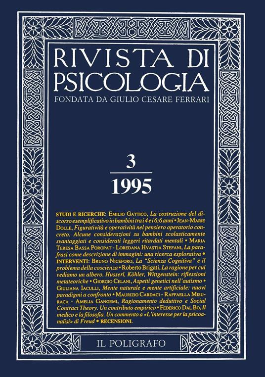Rivista di psicologia (1995). Vol. 3 - copertina