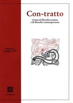 Con-tratto. Rivista di filosofia tomista e di filosofia contemporanea (1992). Vol. 1