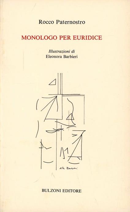 Monologo per Euridice - Rocco Paternostro - copertina