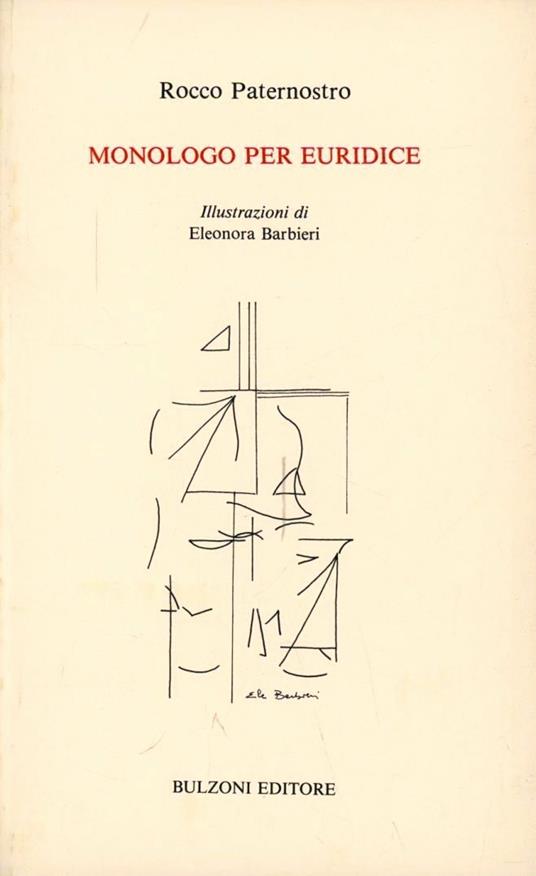 Monologo per Euridice - Rocco Paternostro - copertina