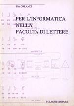 Per l'informatica nella Facoltà di Lettere