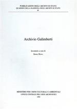 Archivio Galimberti. Inventario