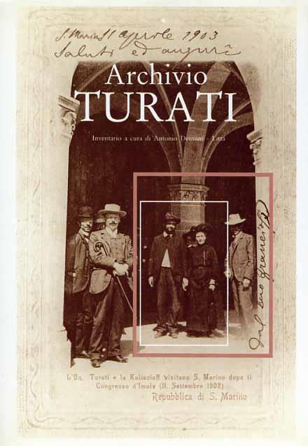 Archivio Turati. Inventario - copertina