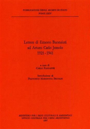 Lettere di Ernesto Buonaiuti ad Arturo Carlo Jemolo (1921-1941) - copertina