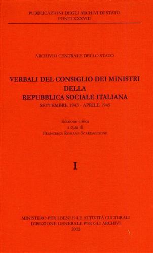Verbali del Consiglio dei Ministri della Repubblica sociale italiana. Settembre 1943-Aprile 1945 - 2
