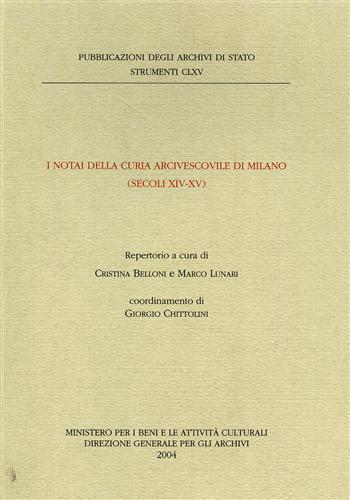 I notai della curia arcivescovile di Milano (secoli XIV-XV) - copertina