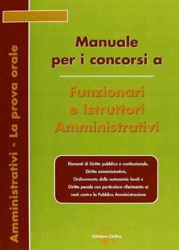 Manuale per i concorsi a funzionari e istruttori amministrativi - copertina