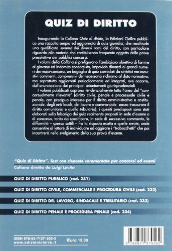 Quiz di diritto. Diritto comunitario, costituzionale, amministrativo, enti locali - Giacomo Levita - 2