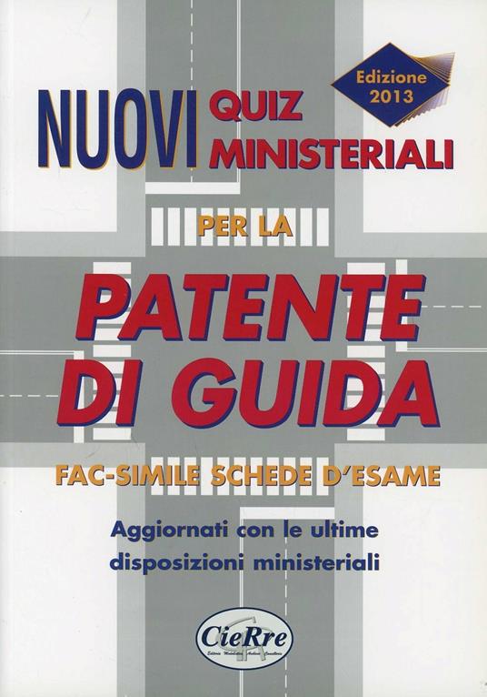 Nuovi quiz ministeriali per la patente di guida - copertina