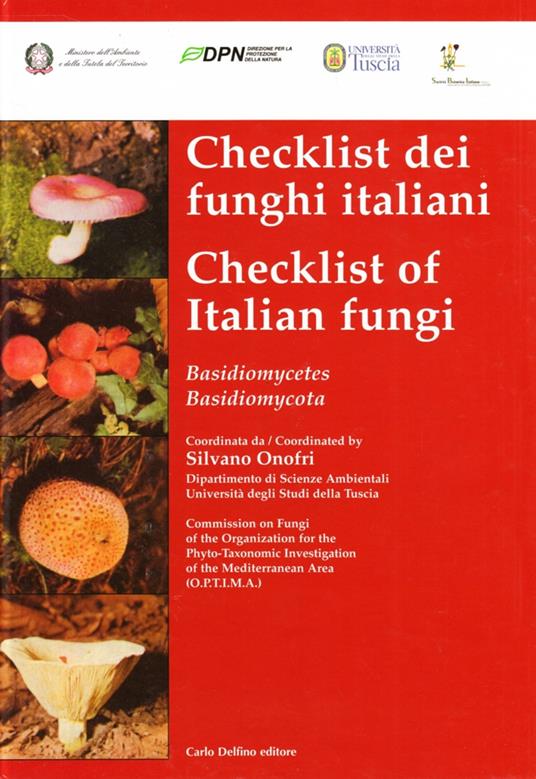 Checklist dei funghi italiani. Basidiomycetes - Silvano Onofri - copertina