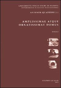 Amplissimae atque ornatissimae domus (Aug., Civ., II, 20, 26). L'edilizia residenziale nelle città della Tunisia romana - copertina